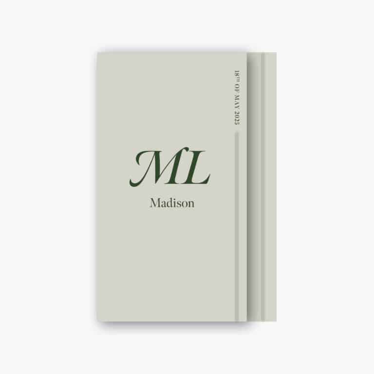 Embossed Moss Menu