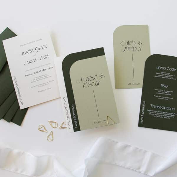 Enchanted Forest Curves Wedding Invitation