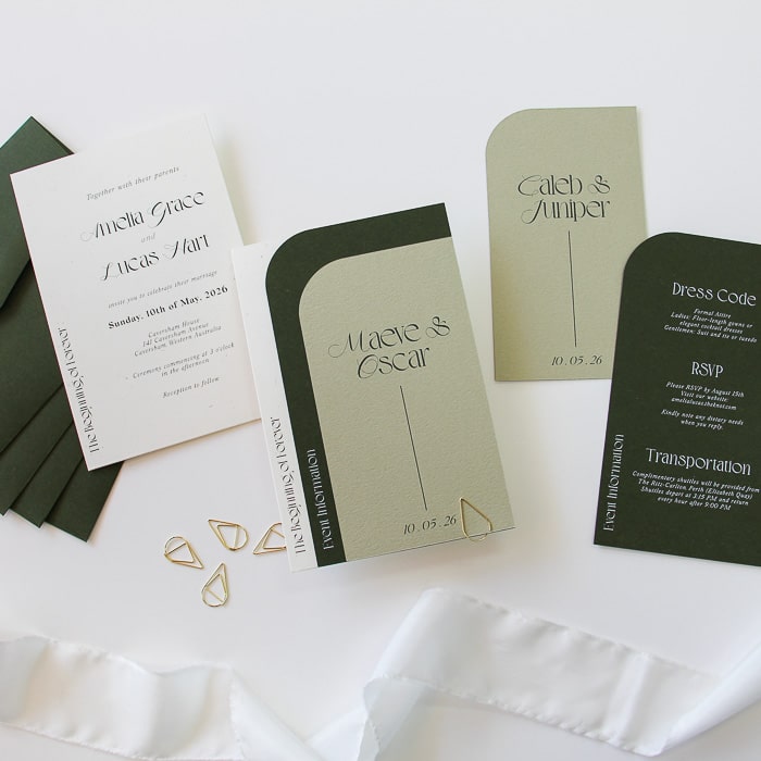 Enchanted Forest Curves Wedding Invitation