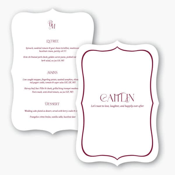 Ever After Menu