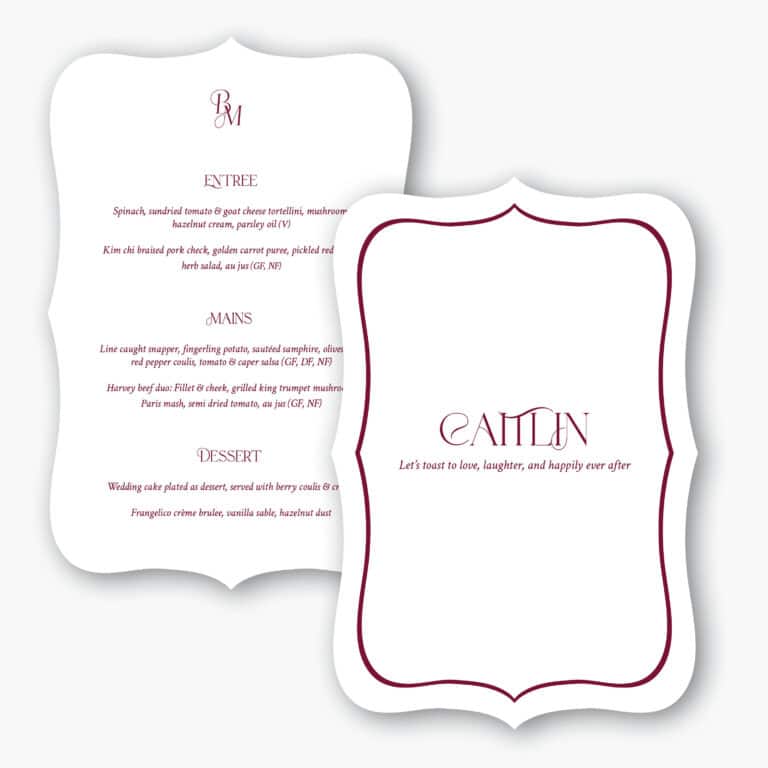 Ever After Menu
