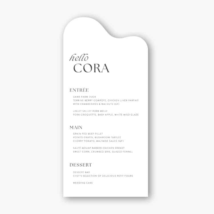 Everlasting Union Menu