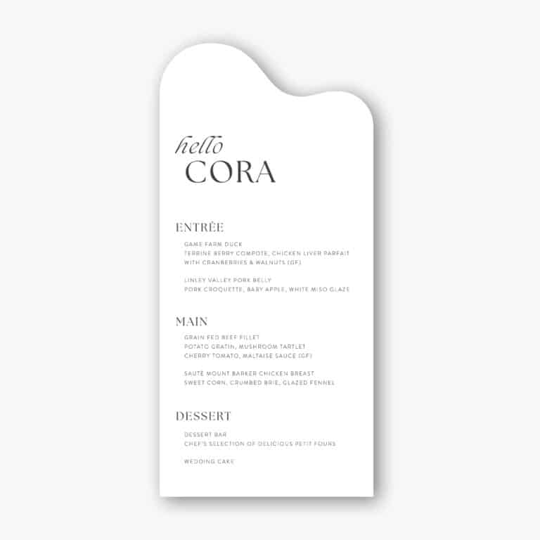 Everlasting Union Menu