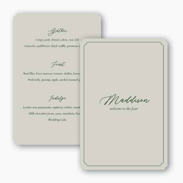 Feast Menu