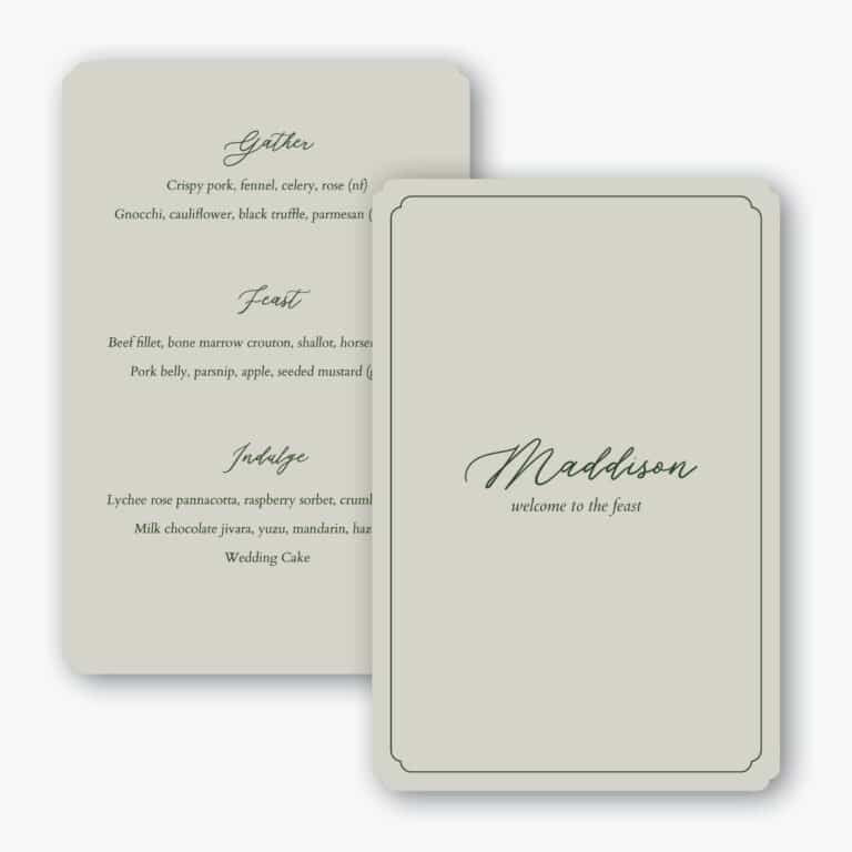 Feast Menu