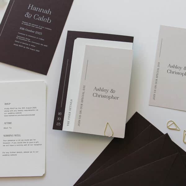 Layered Earth Wedding Invitation