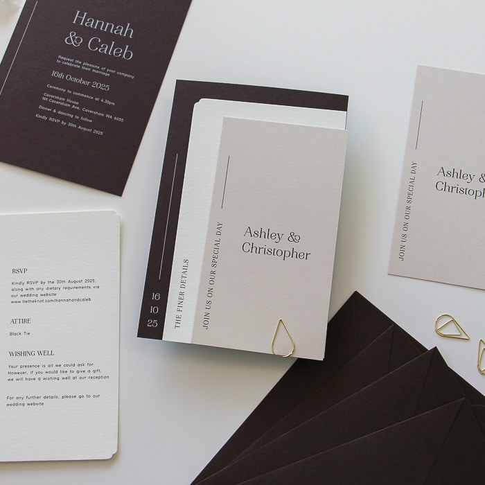 Layered Earth Wedding Invitation