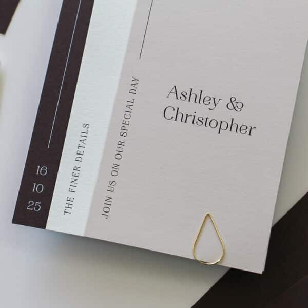 Layered Earth Wedding Invitation - Image 2