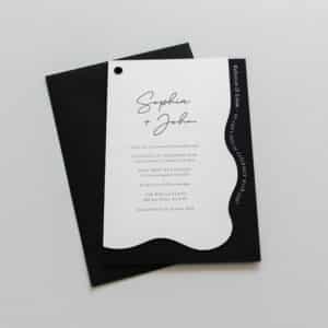 Ombre Noir Wedding Invitation
