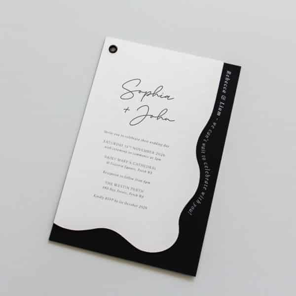 Ombre Noir Wedding Invitation - Image 2