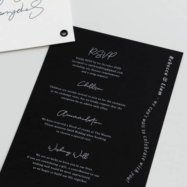 Ombre Noir Wedding Invitation - Image 4