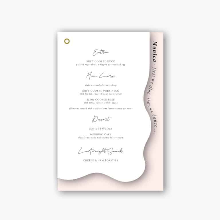 Ombre Rose Menu