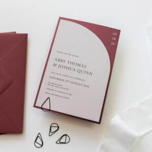 Rose Abby Arch Wedding Invitation