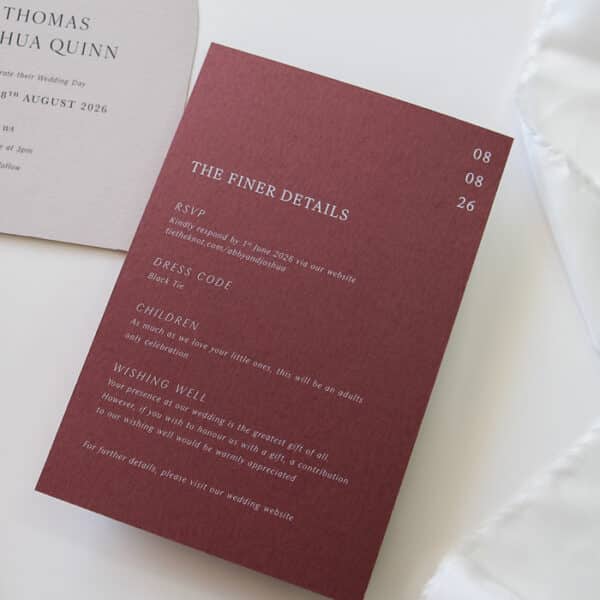 Rose Abby Arch Wedding Invitation - Image 2