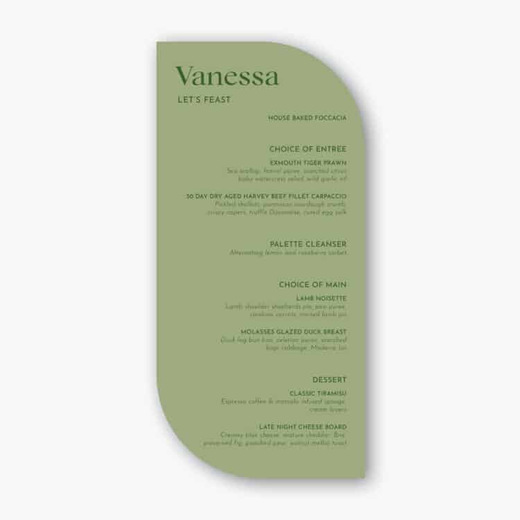 Sage Leaf Menu