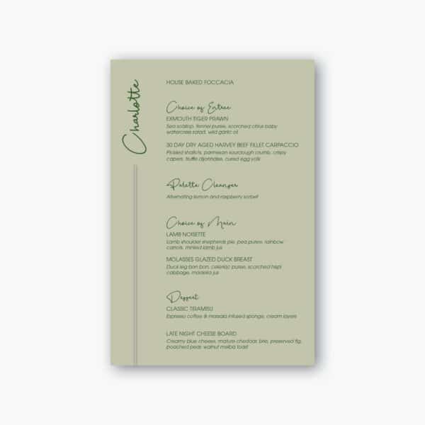 Signature Line Menu