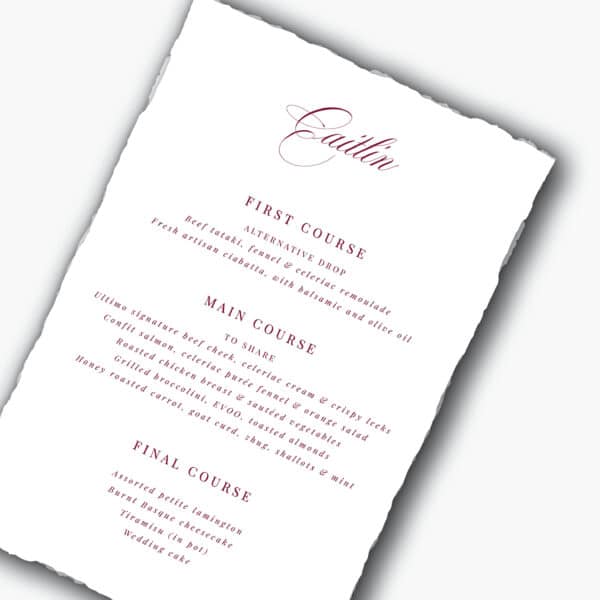Wild Romance Menu - Image 2