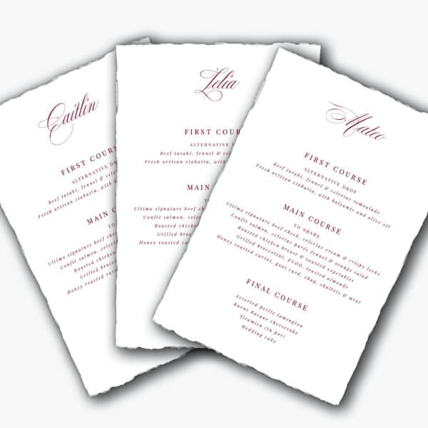 Wild Romance Menu - Image 3