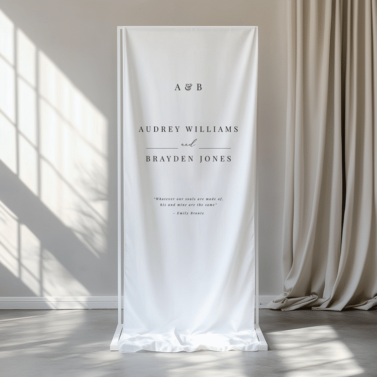 Classic Romance Fabric Welcome Sign