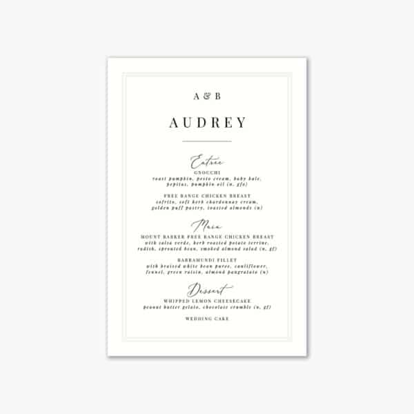 Classic Romance Menu