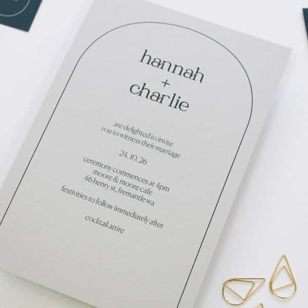 Emerald City of Arches Wedding Invitation - Image 3