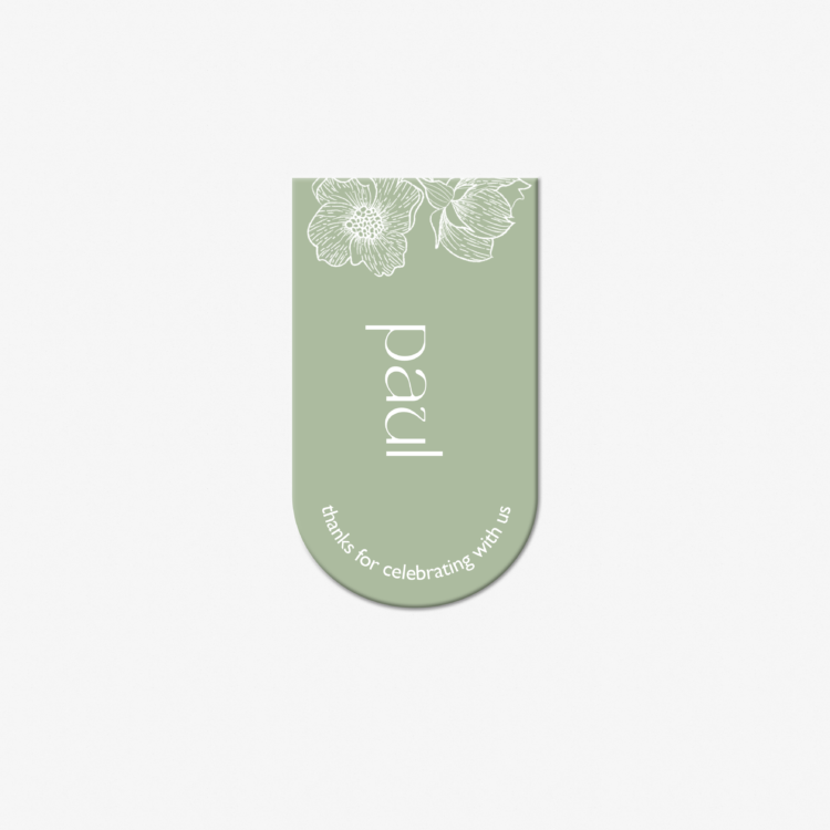 Custom Shape Place card