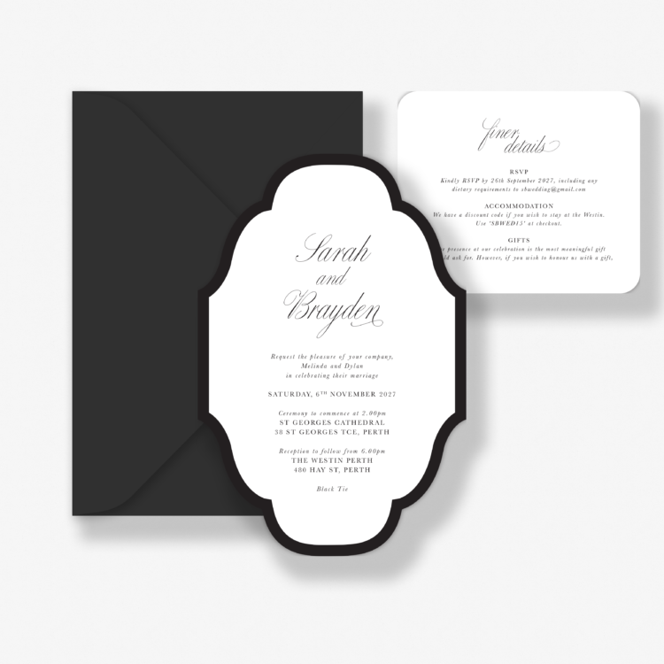Monochrome Elegance Invitation Suite