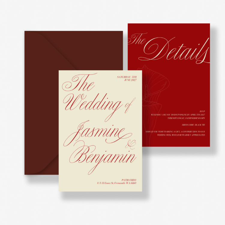 Patio Red Invitation Suite