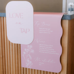 Love on Tap Bar Sign